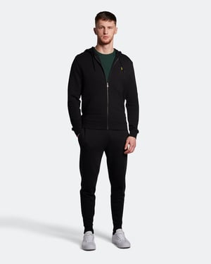Lyle & Scott hoodie met rits in zwart