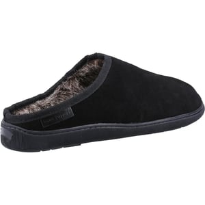 Hush Puppies Mens Ashton Suede Slippers (Black)