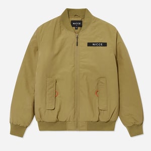 Mooie Lange Mouw Zip Up Lichtbruine Heren Meru Bomber Jacket 211 1 01 10 0336