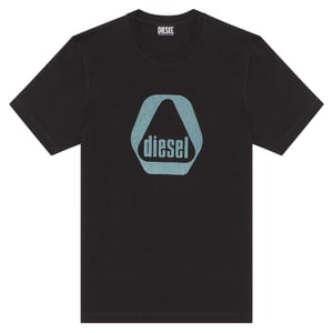 Diesel driehoekig logo zwart T-shirt