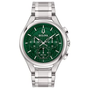 Bulova Curv Heren Horloge Zilverkleurig 96A297