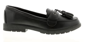 Platino Womens Flat Shoes Kennedy Slip On black
