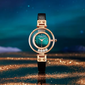VICTORIA HYDE Ladies Watches Small Dial Analog Quartz Woman Watches with Clear Crystal Elegant Gold Watch for Woman, green black