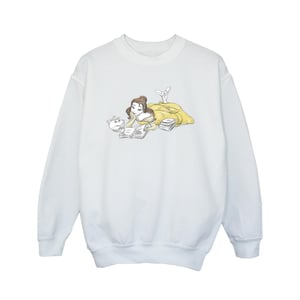 Disney Meisjes Beauty And The Beast Belle Leest Sweatshirt (Wit)