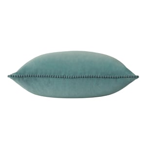 furn. Cosmo Square Velvet Pom-Pom Trimmed Cushion Cover