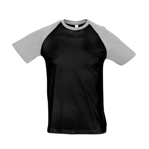 SOLS Unisex Funky Raglan T-shirt voor volwassenen (Zwart)