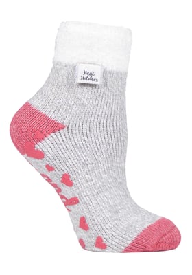 Heat Holders Womens Cuddly Fluffy Bed Socks with Feather Top