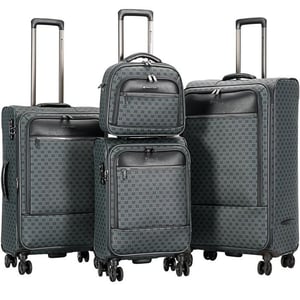 Grey Expandable Travel Luggage Strong Soft Shell Suitcases