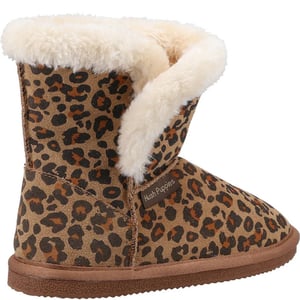 Hush Puppies Meisjes Ashlynn pantoffels met luipaardprint in suède (Luipaard)