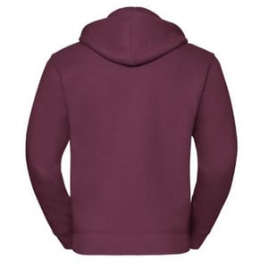 Russell Heren Authentieke Sweatshirt met volledige ritssluiting / Hoodie (Bourgondië)