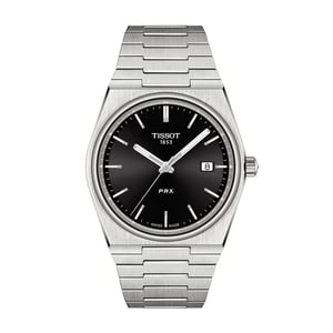Tissot - PRX Stainless Steel Bracelet Black Dial Men's Watch