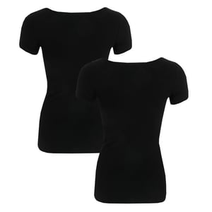 Vero Moda Maxi set van 2 zachte zwarte T-shirts voor dames