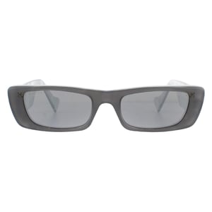 Gucci Rectangle Womens Grey Silver Sunglasses