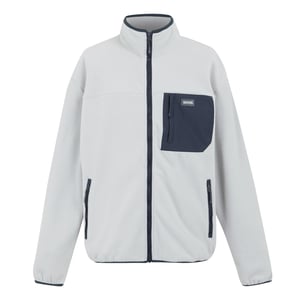 Regatta Mens Frankie Fleecejacka med full dragkedja (Silver Grey/Navy)