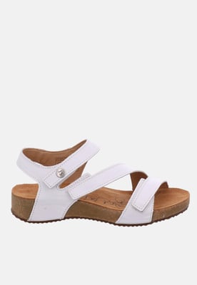 Josef Seibel Tonga 25 Wit - Josef Seibel Witte Leren Tussenstuk Dames Sandalen