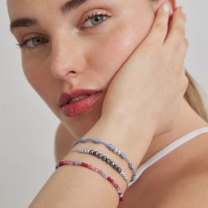 Luxenter 925 Sterling zilveren armband met gerhodineerde hematiet - Sunya