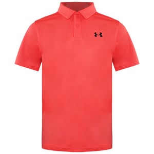 Under Armour Short Sleeve Collared Red Kids Performance Polo Shirt 1364425 690