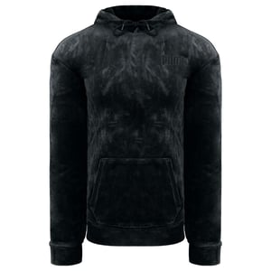 Puma Embroidered Logo Womens Black Velour Hoodie