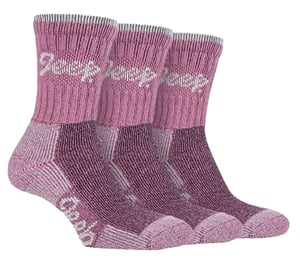 JEEP TERRAIN - 3 Pairs Cotton Walking Hiking Socks for Ladies
