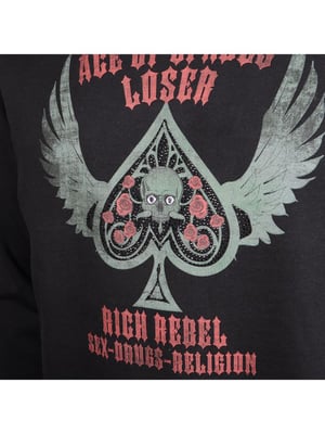 John Richmond Sweatshirt Kroening Herr Svart