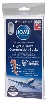 IOMI - Ladies 18 mmHg Graduated Compression Flight Socks for DVT