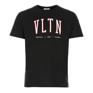 Valentino VLTN Print College Logo T-Shirt in Black