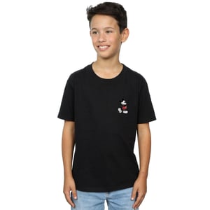 Disney Boys Mickey Mouse Kickin Retro Chest T-Shirt (Black)