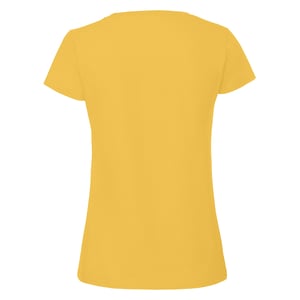 Fruit Of The Loom Vrouwen / Dames Ringgesponnen Premium T-Shirt (Zonnebloem)
