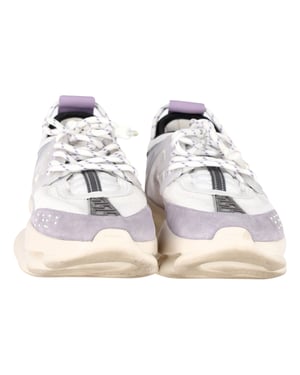 Versace Chain Reaction Sneakers in White Leather