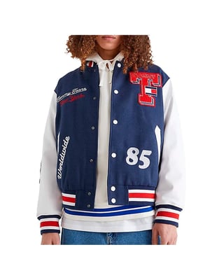 Tommy Jeans för män baseball college stil avslappnad blus