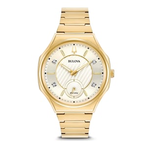 Bulova Curv Dames Horloge Goud 97P136