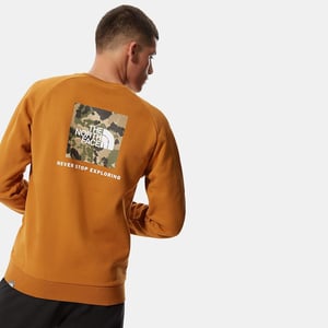 The North Face Raglan Back Box Mens Crewneck Sweatshirt Tan