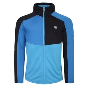 Dare 2B Heren Assimilate Core Stretch Hooded Midlayer (Diep water/golfslag/groene algen/zwart)