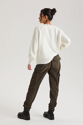 Khaki Parachute Cargo Trouser