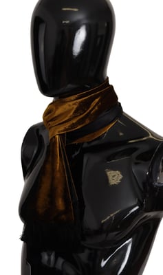 Dolce & Gabbana Brun Herrsjal Varm Halsduk Fransen Silkeskarf för Herrar