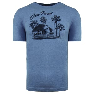 Eden Park Paris Beach Logo Heren Blauw T-Shirt