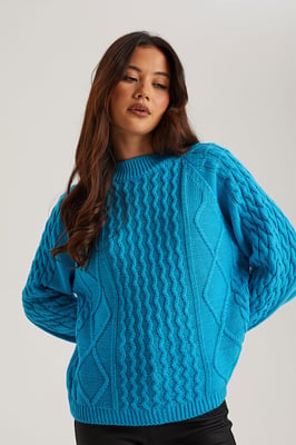 Bright Blue Roll Neck Jumper