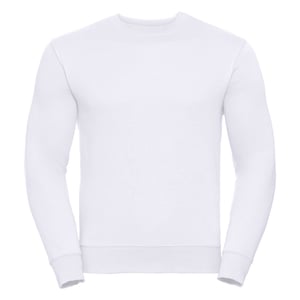 Russell Mens Authentic Sweatshirt (Slimmer Cut) (White)