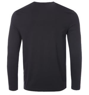 BOSS Contrast Logo Sustainable Long Sleeve T-Shirt - Black