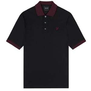 Lyle & Scott Ringer Jet Black Polo Shirt