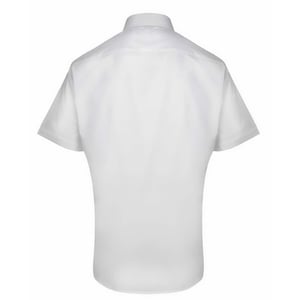 Premier Mens Supreme Poplin Short-Sleeved Shirt (White)
