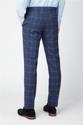 Hart Navy Tweed With Check Trousers