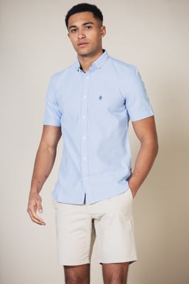 2 Pack Cotton Short Sleeve Oxford Shirts