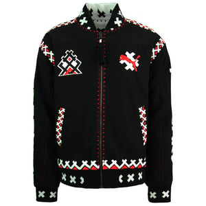 Puma x Jahnkoy Reversible Bomber Jacket Graphic Black Mens 596679 01