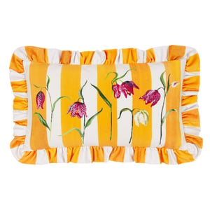 Wylder Nature Marais Fritillaries Printed Chenille Polyester Filled Cushion