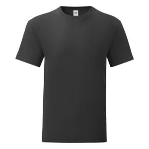 Fruit of the Loom Iconisch T-shirt voor heren (set van 5) (Zwart)