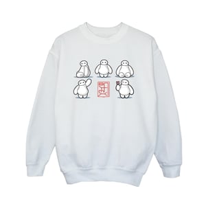 Disney Jongens Big Hero 6 Baymax Veel houdingen Sweatshirt (Wit)