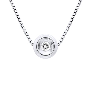 Diamond Necklace Natural gekrompen Clos 0050 Cts 925