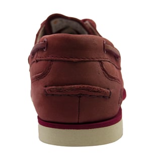 Timberland Classic Boat Unlined Red Leather Lace Up Womens Boat Shoes A14DV