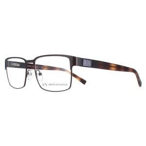 Armani Exchange Rectangle Mens Matte Brown Glasses